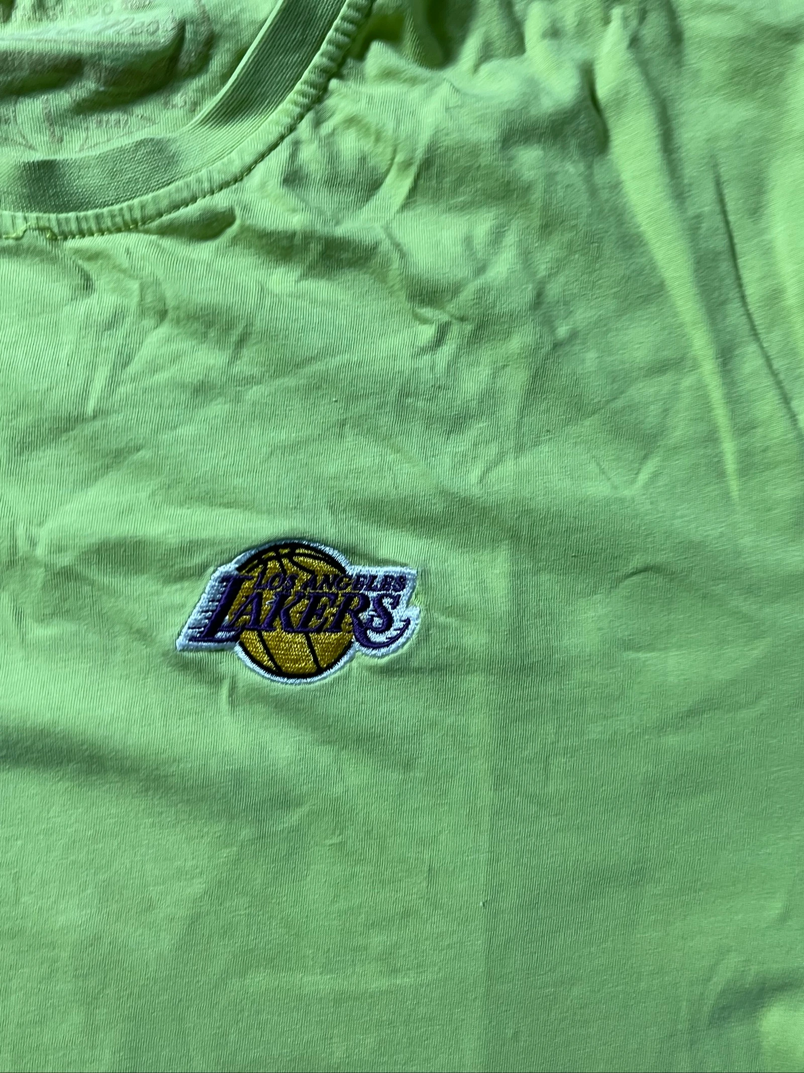 T-shirt Mitchell & Ness geborduurd logo NBA ronde hals - Lakers - maat L - zeer goede staat – photo 3
